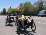 Jeff and Sandy Levenson on their recumbent bicycles. Photo by Dave Iltis