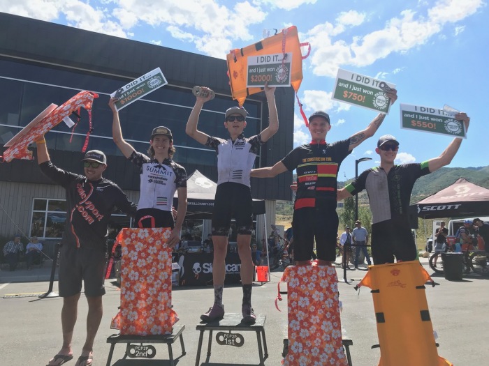 The men's podium at the 2019 Park City Point to Point. Photo courtesy Park CIty Point to Point