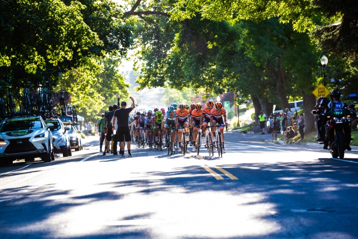 Teams had feeds going during the hot stage. Stage 4, 2019 Tour of Utah. Photo by Cathy Fegan-Kim