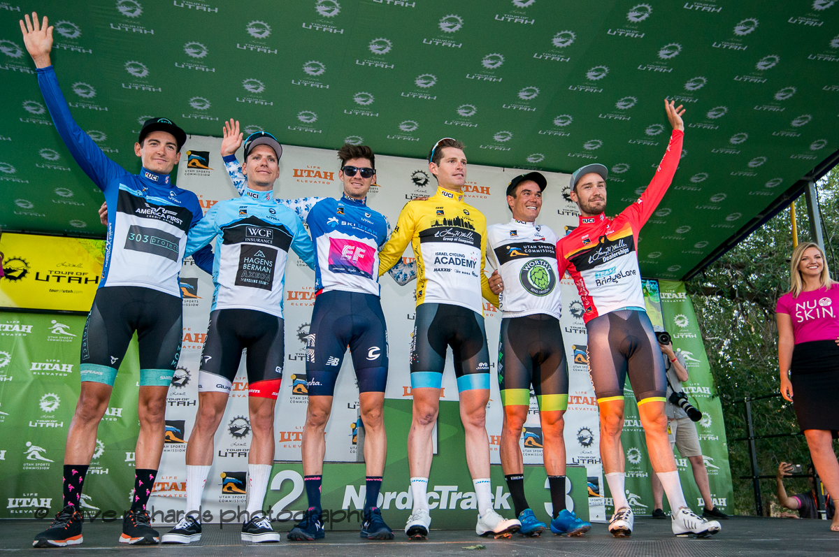 Jersey Leaders after Stage 4 - Salt Lake City Circuit Race, 2019 LHM Tour of Utah (Photo by Dave Richards, daverphoto.com)