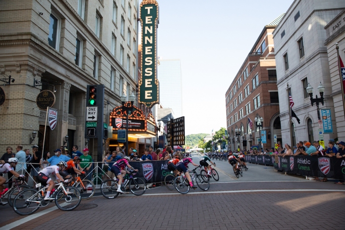 2021 USA Cycling Pro Women\'s Criterium Championships. June 18, 2021, Knoxville, TN. Photo by Cathy Fegan-Kim, cottonsoxphotography.com