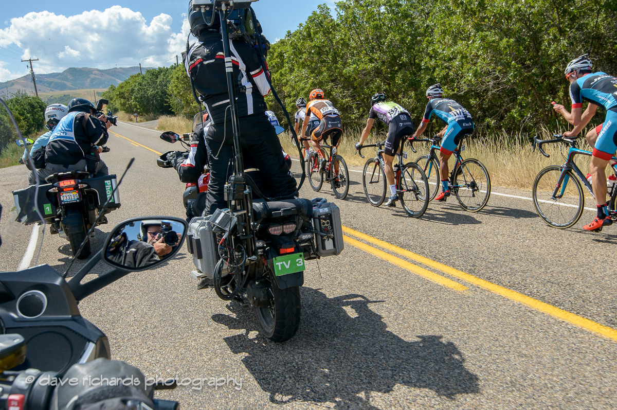 Working the Tour of Utah - this is what we do. Stage 6, 2016 Tour of Utah. Photo by Dave Richards, daverphoto.com
