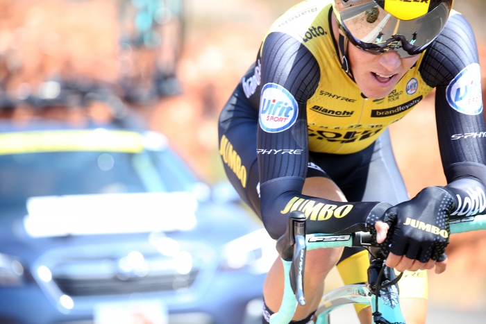 Lotto NL - Jumbo. 2018 Tour of Utah Team Prologue, August 6, 2018, St. George, Utah. Photo by Cathy Fegan-Kim, cottonsoxphotography.net