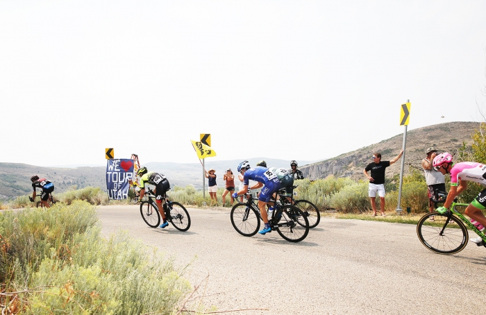 We Heart Tour of Utah. Stage 5 of the 2018 Tour of Utah, August 10, 2018. Photo by Cathy Fegan-Kim, www.cottonsoxphotography.net