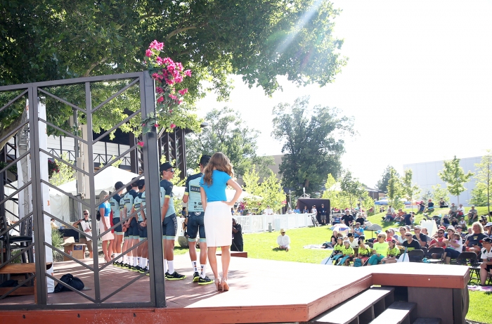 A beautiful day for the Tour of Utah Team Presentation at the Southern Utah University. 2018 Tour of Utah Team Presentation, August 4, 2018, Cedar City, Utah. Photo by Cathy Fegan-Kim, cottonsoxphotography.net