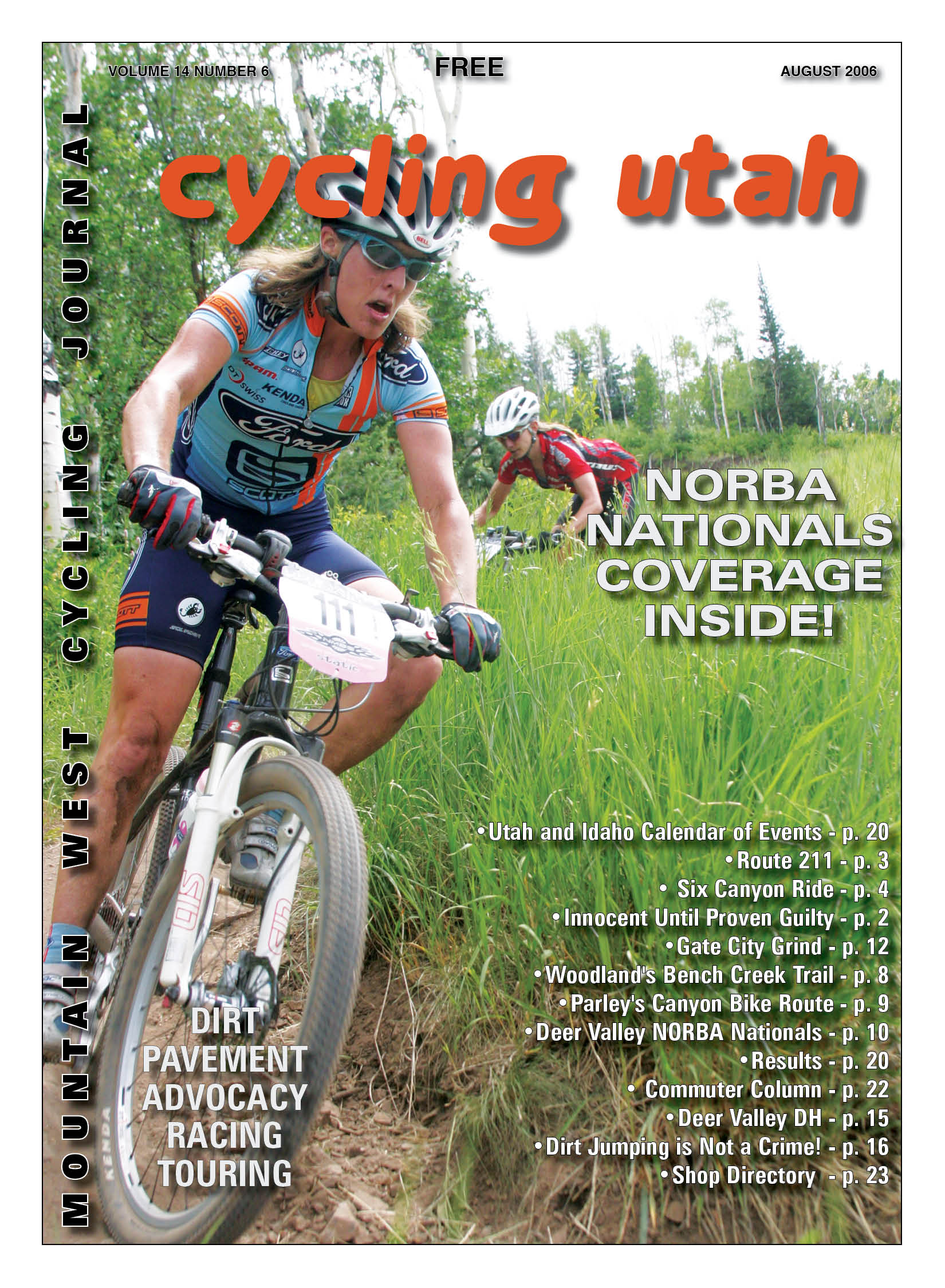 Cycling Utah’s August 2006 Issue is Now Available!
