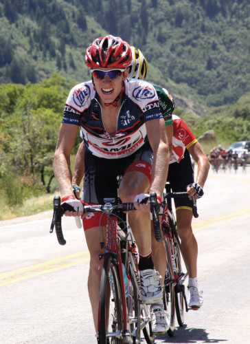 Tyler Wren wore the best Utah rider jersey early in the race. Photo by: Dave Iltis