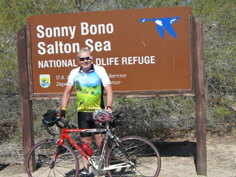 Dean Lang on a 38 mile ride in S. California, 8 months after accident.