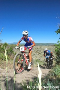 Brendon Davids climbs the steepest part of the Park City course