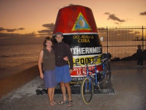 Shelly Roalstad and Martin Cuma enjoy the sunset in Key West.