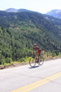 Johann Tschopp (BMC) in Little Cottonwood Canyon on his way to winning stage 5 and the overall race