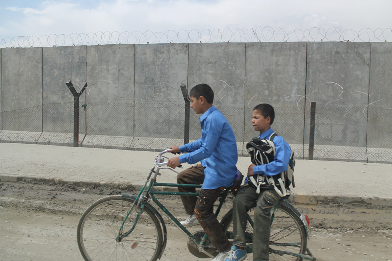 Afghanistan Cops on bikes.