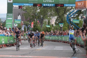 Orica GreenEDGE’s Michael Matthews takes the win in stage 4 in the 2013 Tour of Utah. 