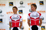 Utah's own Putt brothers (BDT Bissell Development Team) stand side by side on stage. Photo by Cottonsoxphotography.com