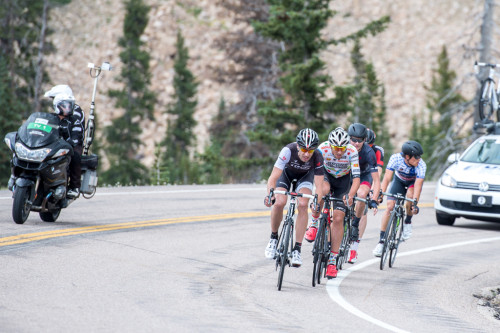Jens Voigt leading the charge of the breakaway down from Bald Mtn. Summit. Photo by Dave Richards, daverphoto.com