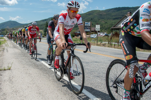 The peloton rolls through Eden, Utah during stage 4 of hte 2014 Tour of Utah. Photo by Dave Richards, daverphoto.com