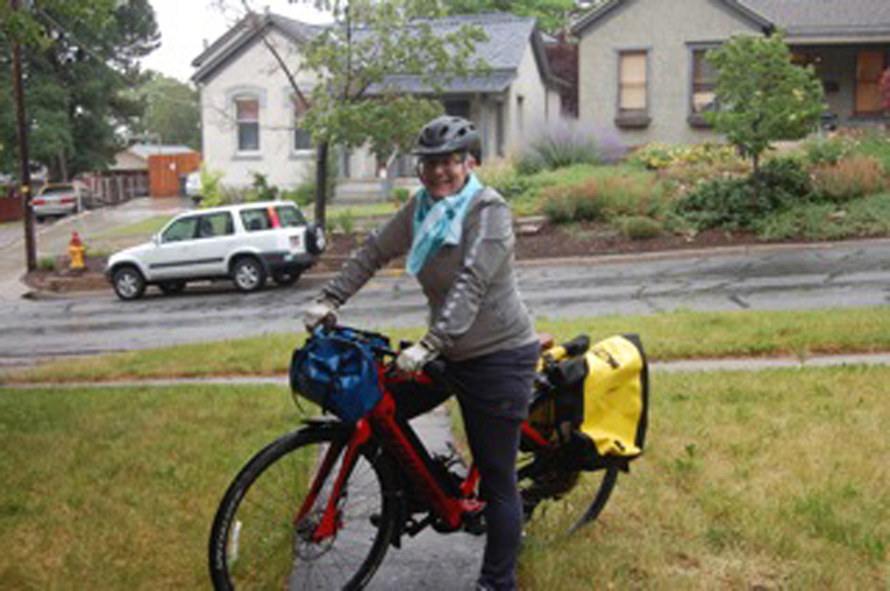 Elicia Cârdenas commutes on a Specialized Turbo E-bike. Photo: Courtesy Elicia