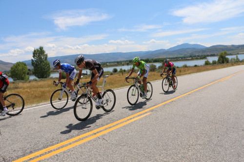 Utah's Jeff Louder (in blue) announced his retirement at this year's Tour of