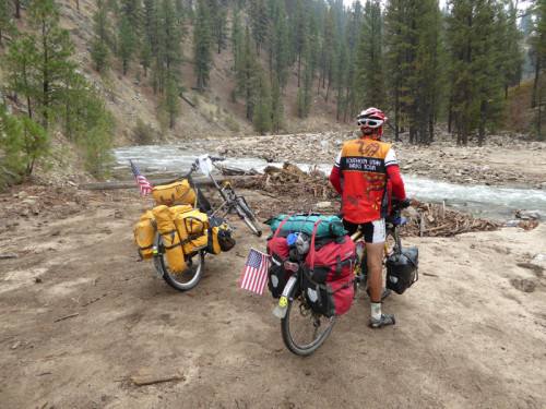 Bicycle touring middle fork Boise River
