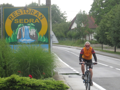 Utah bicycle rider in Serbia
