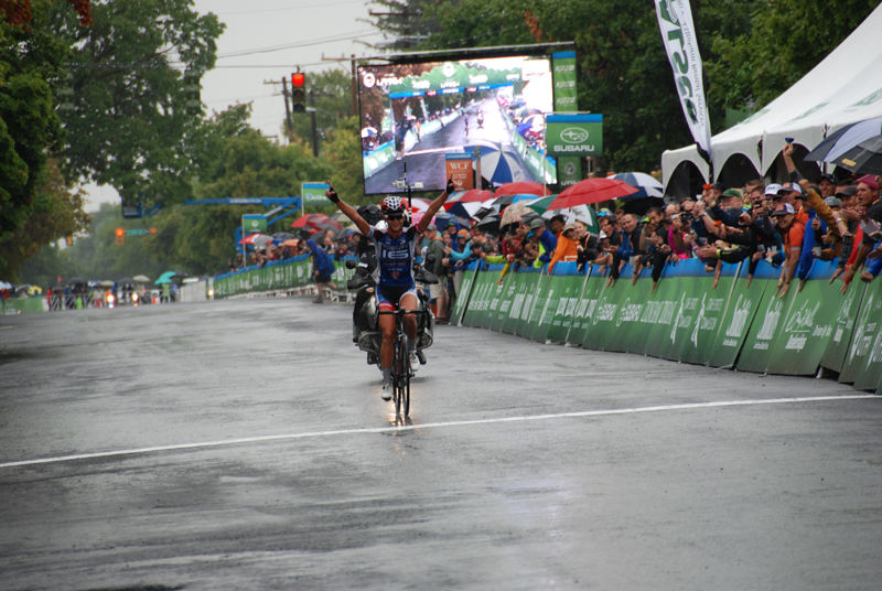 Allie Dragoo wins stage 1 of the Tour of Utah Women's Edition Stage 1. Photo by Steven Sheffield. 