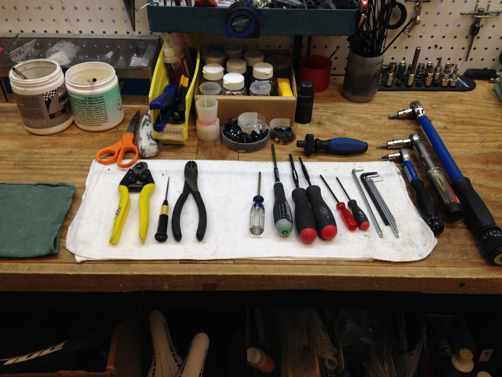 Photo 1: A work bench that is equipped for every task.