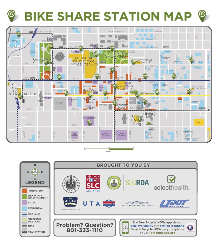Greenbike Station Map in Salt Lake City, Utah.