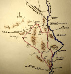A map of John Roberson's short tour of the Mojave Desert.