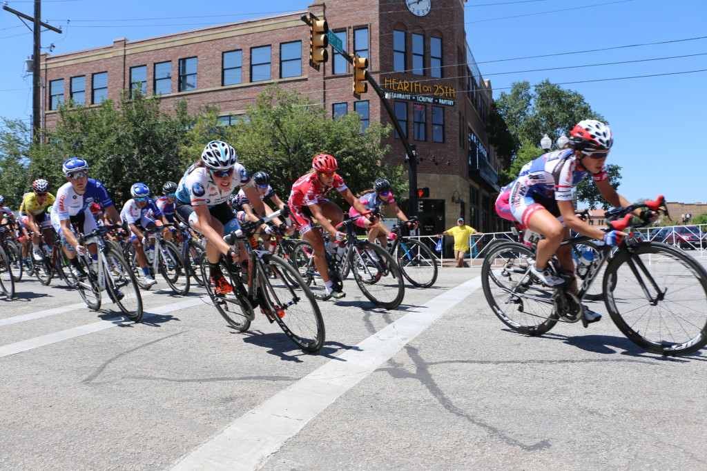 The Tour of Utah Women's Edition is cancelled for 2016. Shown here is action in the 2015 Stage 2 criterium in Ogden, Utah. Photo by Dave Iltis