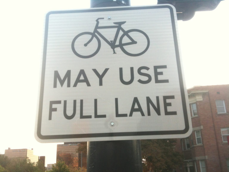 When Can a Cyclist Take the Lane?