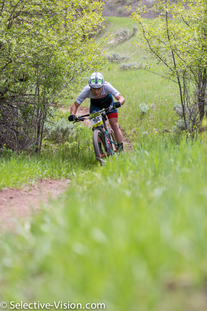 Rachel Anders on her way to winning the Pro-Women's Class at the Soldier Hollow Intermountain Cup race on May 7, 2016. Photo by Angie Harker; Selective-Vision.com