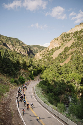 Riders enjoy 7 miles of pavement in Beaver Canyon before the harsh reality of Forest Road 137 sets in and its torturous graveled climb carries riders to an elevation of over 10,000 feet. Photo by Chris Wingfield 