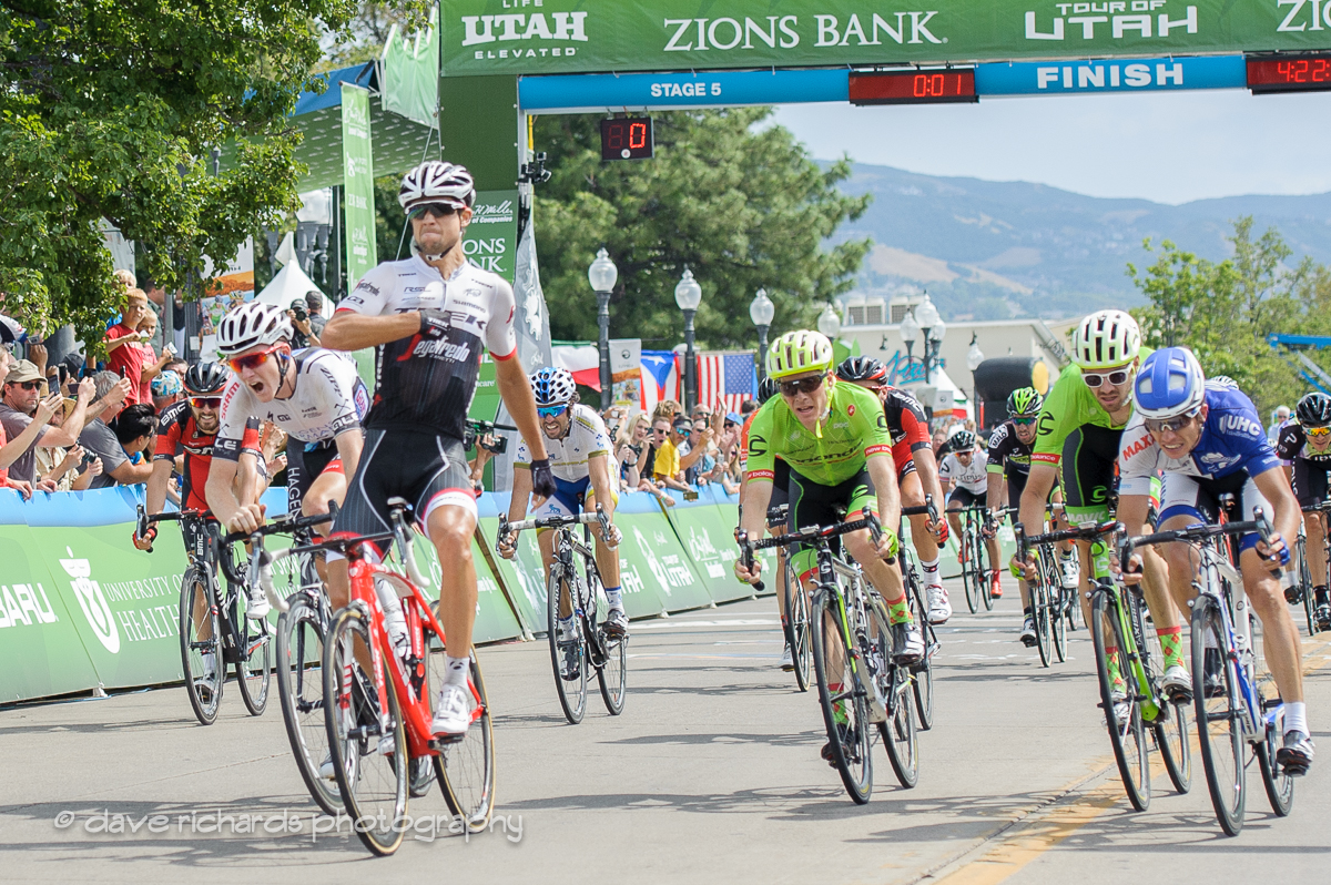 Reijnen Takes Sprint Win in Stage 5 of the 2016 Tour of Utah in Bountiful; Morton Stays in Yellow; Eisenhart in 7th