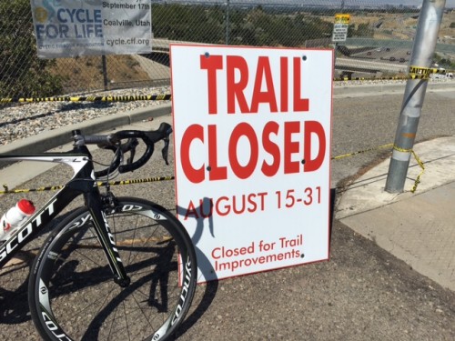 The PRATT trail crossing of I-80 will be closed during August 15-20, and August 29-September 2, 2016. Photo by Steve Smock