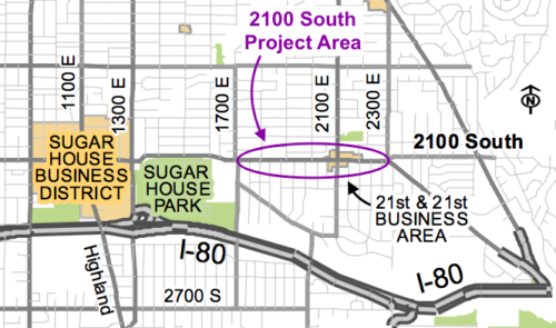2100 S from 1700 E to 2300 E may get bike lanes in 2017.