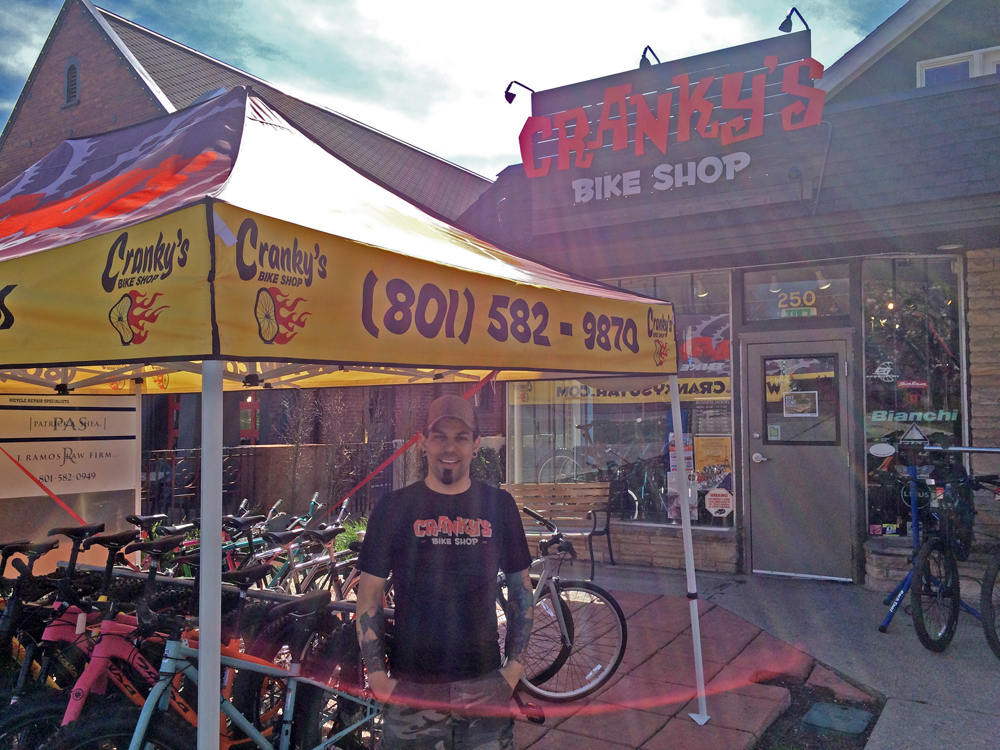 Cris Pereira of Cranky's Bike Shop wants you to know why it's important to buy from your local shop. Photo by Dave Iltis