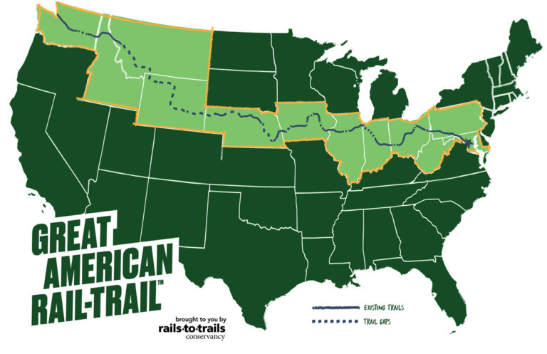 Great American Rail-Trail Planned for Cross Country Cycling