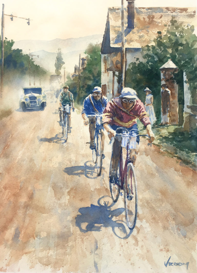 1921 Tour de France – A Watercolor by Richard Vroom