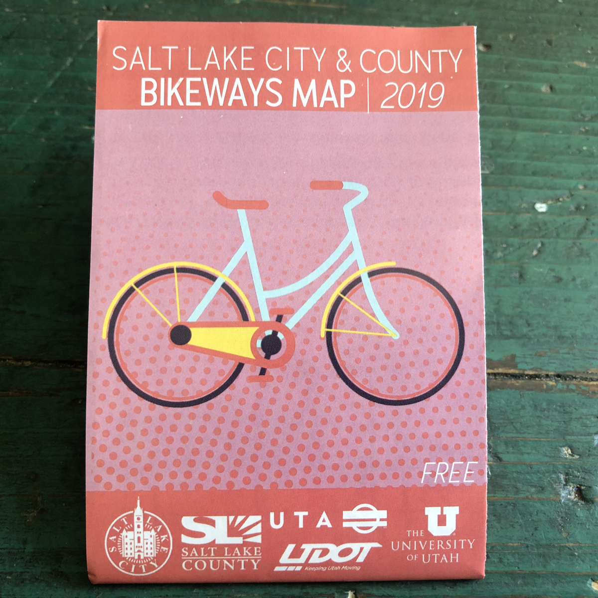 Salt Lake City's 2019 Bike Map is available for free in bike shops and other locations in Salt Lake County. Photo by Dave Iltis