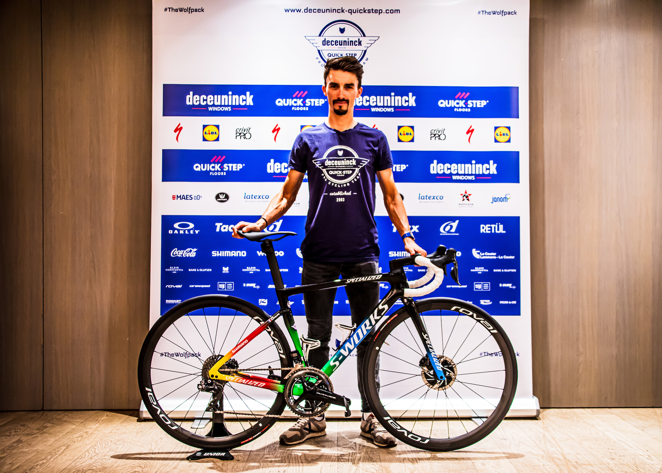 Julian Alaphilippe's new Specialized Tarmac SL7. Photo by Wout Beel/Deceuninck - Quick-Step 