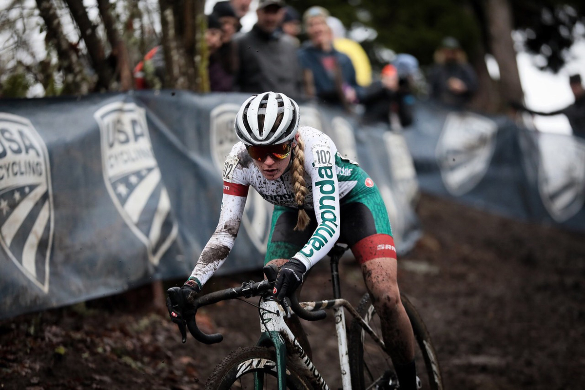 Katie Clouse raced the U23 Cyclocross Nationals in 2019-20 for Cannondale-Cyclocrossworld. She will continue to race for the team in 2021. Photo by Meg McMahon