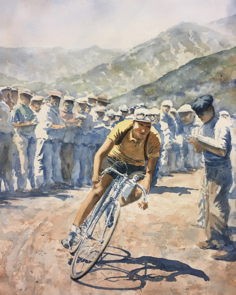 Gino Bartali – 1938 Tour de France – The Bicycle Art of Richard Vroom