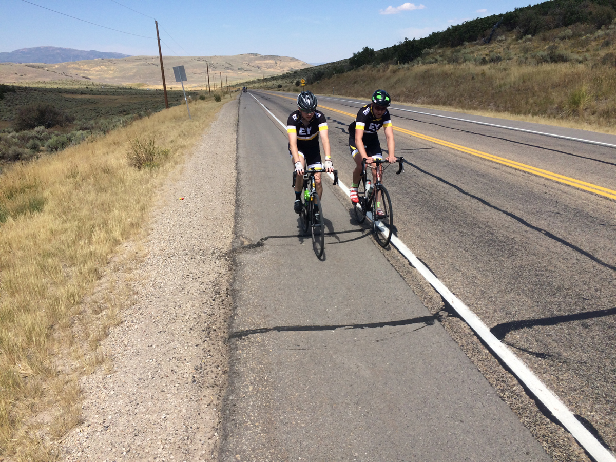 2 riders on the roads of Park City. Photo by Dave Iltis