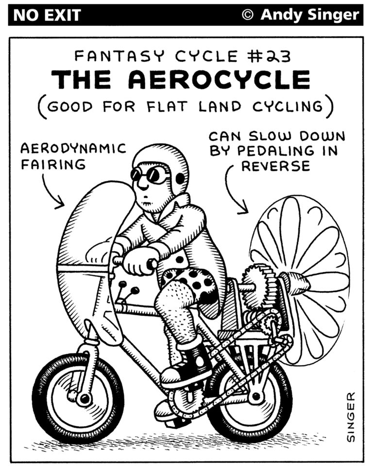 No Exit Bike Cartoon: The Aerocycle