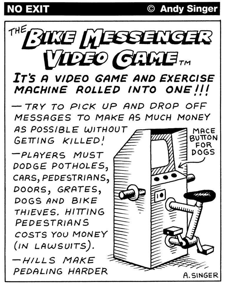 No Exit Bicycle Cartoon: Bike Messenger Video Game