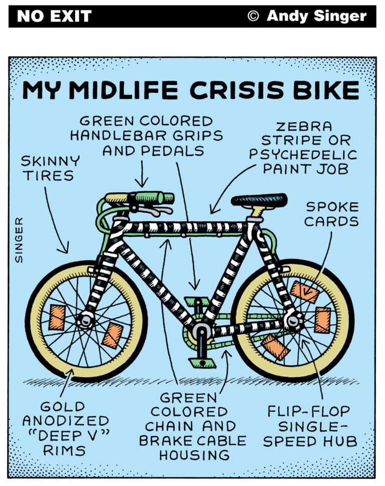 No Exit Bike Cartoon: My Midlife Crisis Bike