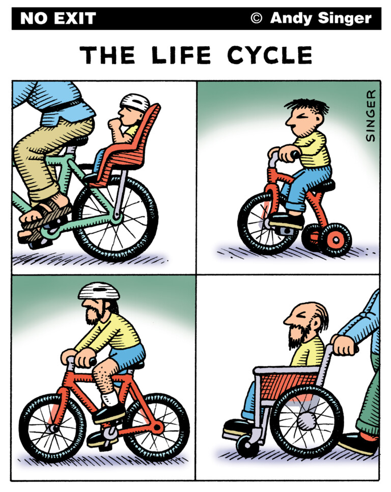 No Exit Bicycle Cartoon: The Life Cycle