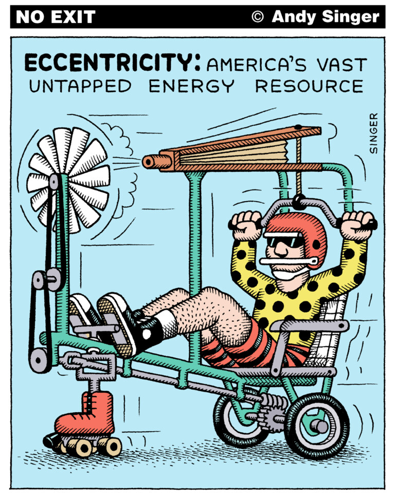 No Exit Bicycle Cartoon: Eccentricity