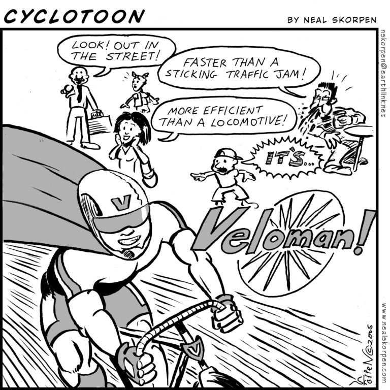 Cyclotoon by Neal Skorpen: VeloMan!