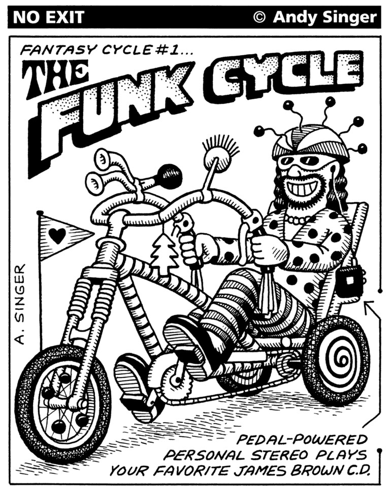 No Exit Bicycle Cartoon: The Funk Cycle